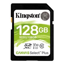   Kingston Canvas Select Plus SDXC UHS-I Cl10, SDS2/128Gb