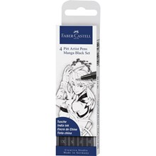 ����� ����������� ����� Faber-Castell Pitt Artist Manga Black, 4��,167132