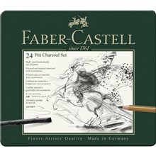 ����� ���� � �������� ���������� Faber-Castel Pitt Charcoal 24 ����, 112978
