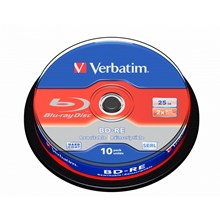 �������� ���������� Blu-ray BD-RE, 2x, Verbatim SL HardCoat, Cake/10, 43694