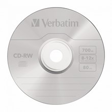 �������� ���������� CD-RW, 8x-12x, Verbatim Serl Scratch, Jewel/10, 43148