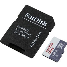 ����� ������ SanDisk Ultra microSDXC UHS-I Cl10 +��, SDSQUNS-128G-GN6TA