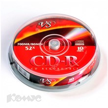 �������� ���������� CD-R, 52x, VS, Cake/10, VSCDRCB1001