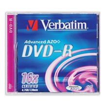 �������� ���������� DVD-R, 16x, Verbatim Azo Matt Silver, Slim/1, 43547