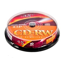 �������� ���������� CD-RW, 4x-12x, VS, Cake/10, VSCDRWCB1001