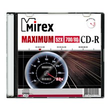�������� ���������� CD-R, 52x, Mirex Maximum, Slim/1, UL120052A8S