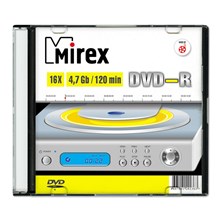 �������� ���������� DVD-R, 16x, Mirex, Slim/1, UL130003A1S
