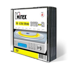 �������� ���������� DVD-R, 16x, Mirex, Slim/5, UL130003A1F