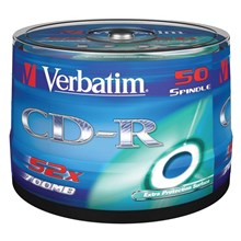 �������� ���������� CD-R, 52x, Verbatim Extra Protection, Cake/50, 43351