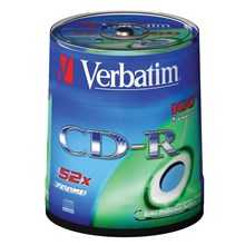 �������� ���������� CD-R, 52x, Verbatim Extra Protection, Cake/100, 43411