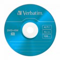   DVD+RW, 4x, Verbatim Serl Colour, Slim/5, 43297