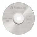   DVD+RW, 4x, Verbatim Serl Matt Silver, Jewel/5, 43229