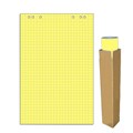 Бумага для флипчартов желтая пастель клетка 68.0х98.0 20 лист.80гр.