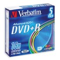   DVD+R, 16x, Verbatim Colour, Slim/5, 43556