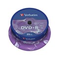   DVD+R, 16x, Verbatim Azo Matt Silver, Cake/25, 43500